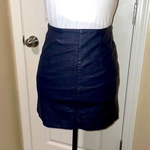 Faux leather skirt